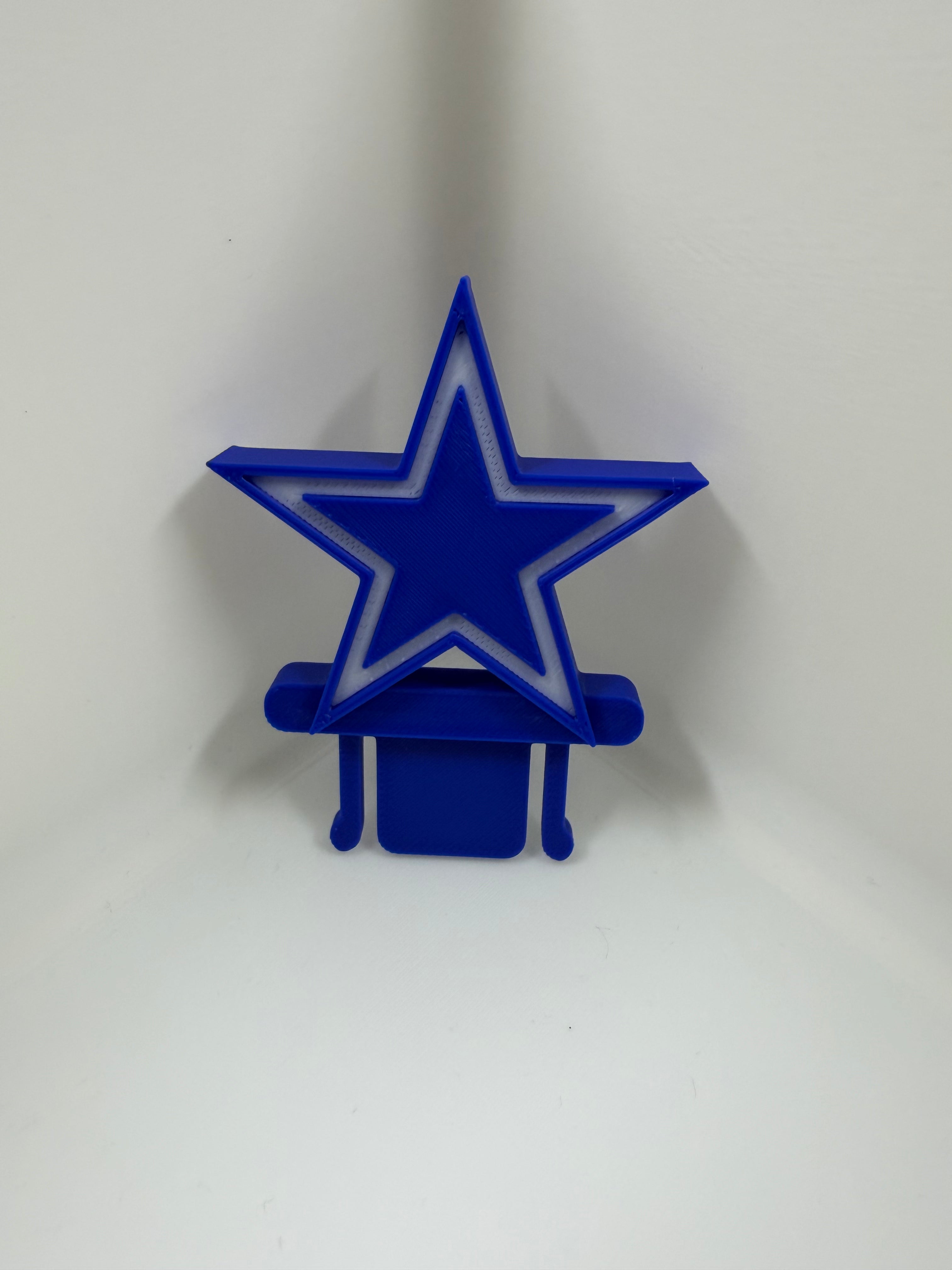 Dallas Cowboys hard hat clip (3D printed)