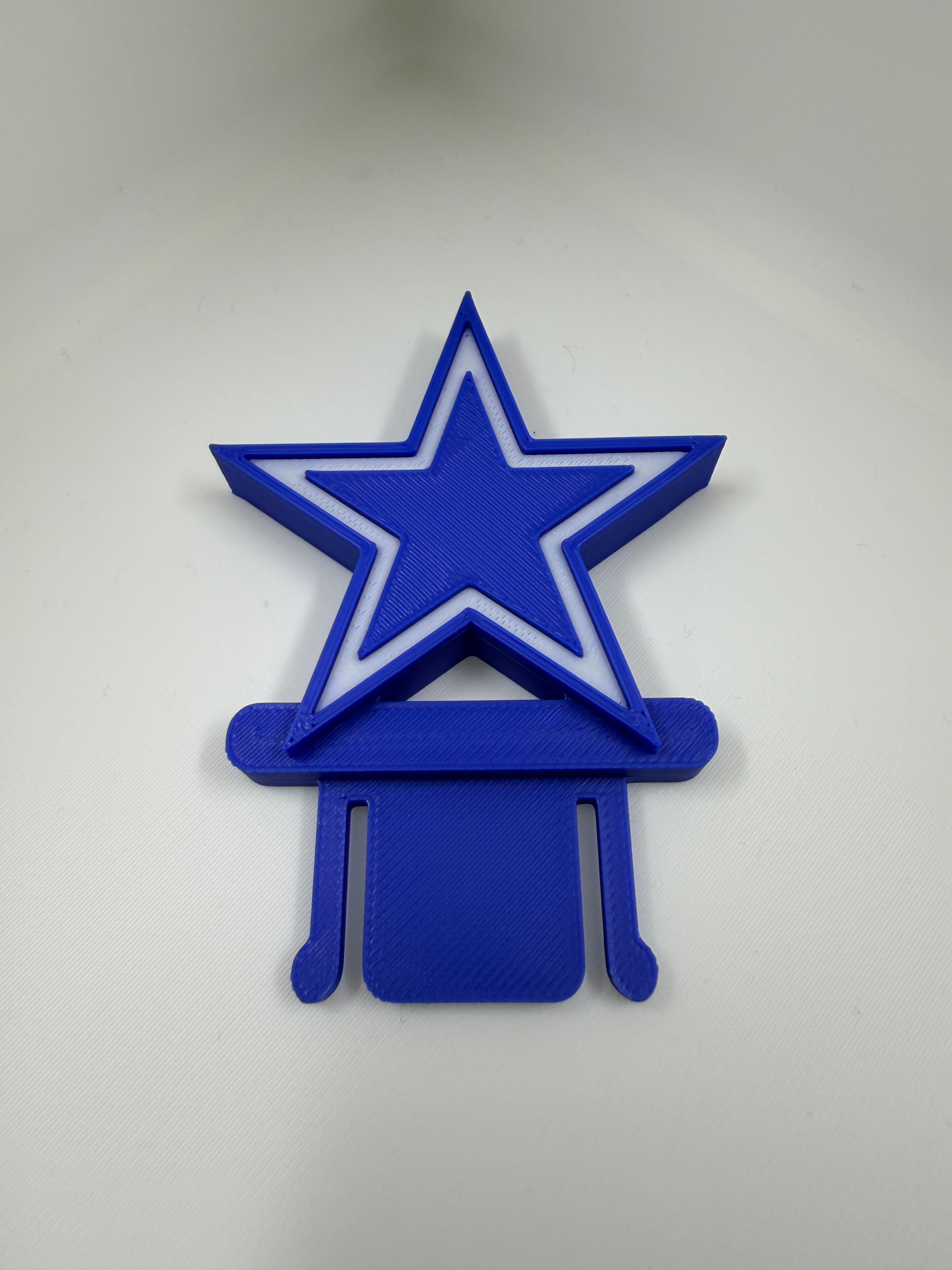 Dallas Cowboys hard hat clip (3D printed)