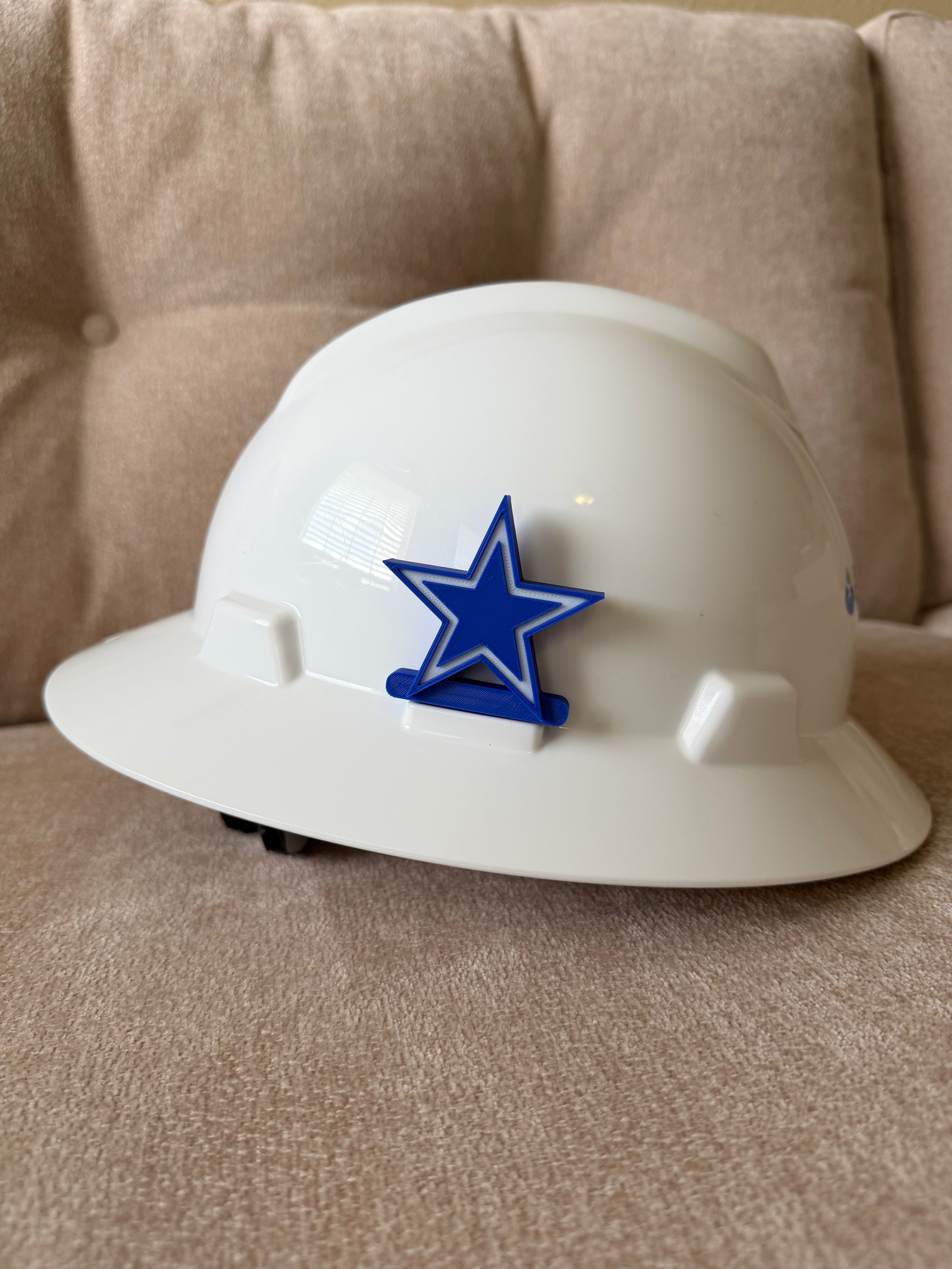 Dallas Cowboys hard hat clip (3D printed)