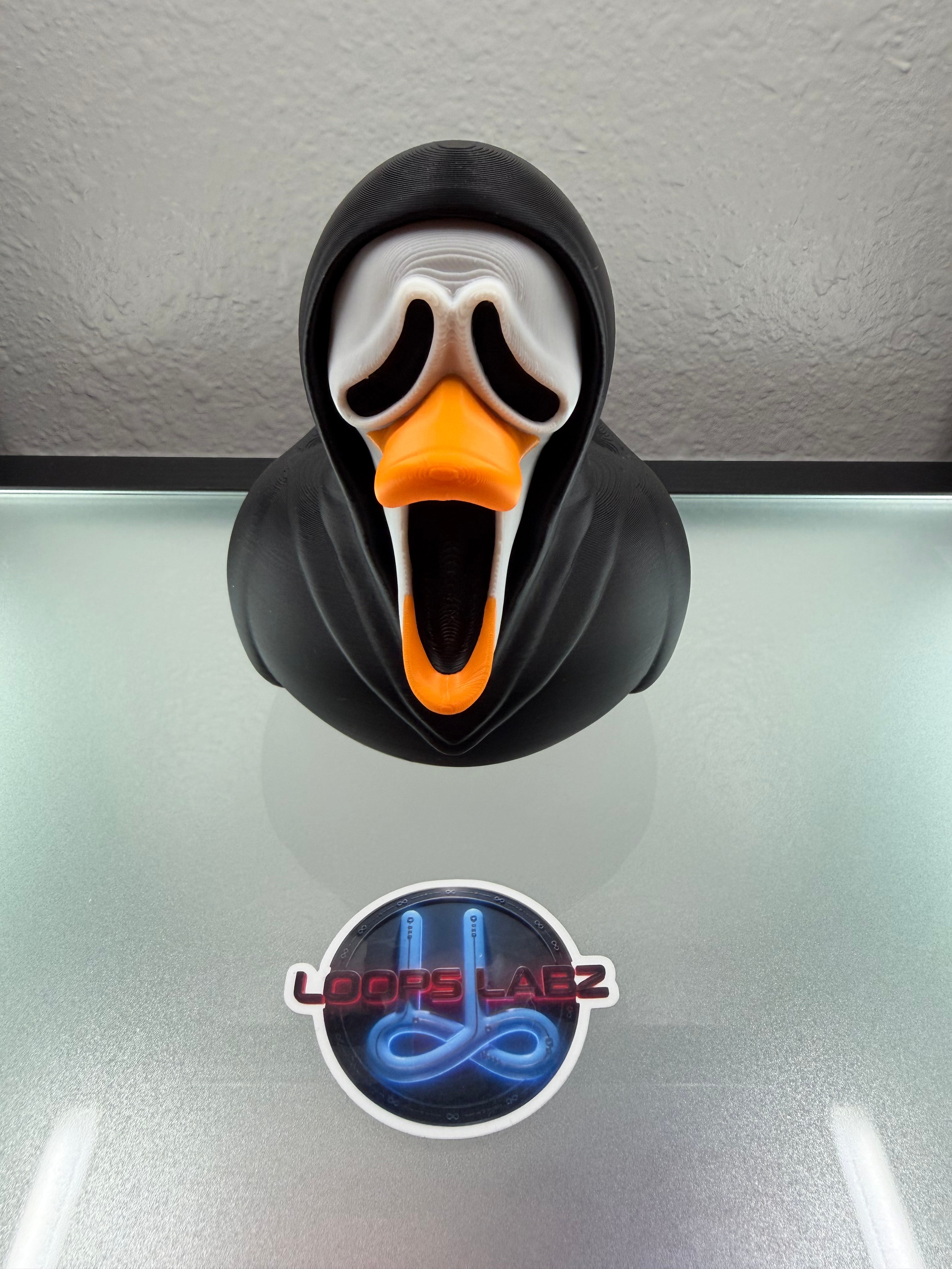Ghost Face rubber duck (3-D printed)